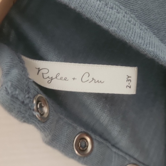 Rylee + Cru Blue Sleeveless Jumpsuit Romper  with Beach Umbrellas Size 2-3 - Picture 6 of 6